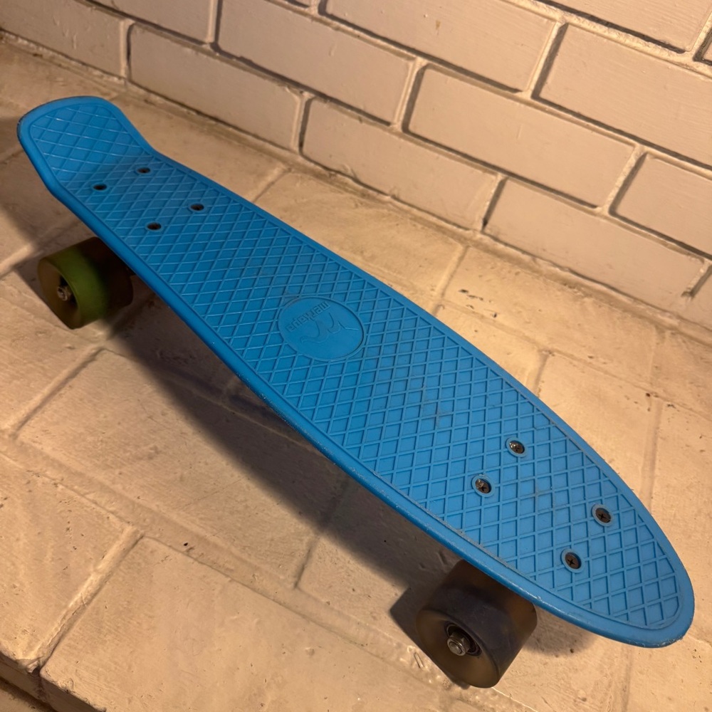 MERKAPA Bright Blue Skateboard with Textured Deck